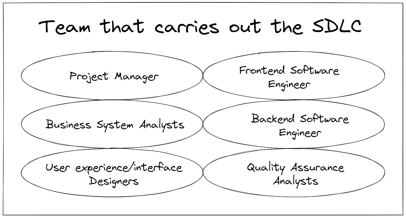 team that carries out the sdlc